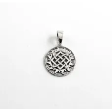 Кулон оберіг Зірка лади Богородиці у сонячному колі Maxi Silver 9588 2 см Сріблястий (89588)