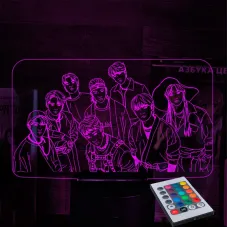 Світильник-нічник Bioworld Stray Kids USB Різнокольоровий (28197)