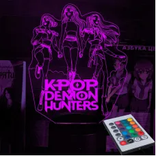 Світильник-нічник Bioworld KPop Demon Hunters v2 USB Різнокольоровий (28129)