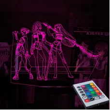Світильник-нічник Bioworld KPop Demon Hunters USB Різнокольоровий (28128)