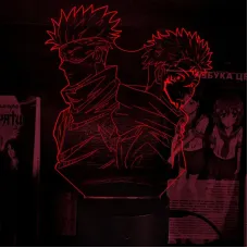 Світильник-нічник Bioworld Годжо Сатору та Ітадорі Юджі Jujutsu Kaisen USB Різнокольоровий (28019)