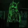 Светильник-ночник Bioworld Zero Two Милый в Франкси USB Разноцветный (27998)