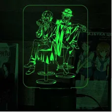 Світильник-нічник Bioworld Bungou Stray Dogs Дазай та Чуя USB Різнокольоровий (27993)