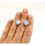 Сережки Maxi Silver 9612 Van Cleef 1.1 см Сріблястий (89612)