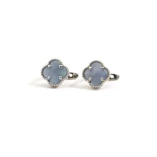 Серьги Maxi Silver 9612 Van Cleef 1.1 см Серебристый (89612)