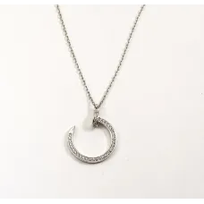 Колье Гвоздь Cartier Maxi Silver 9613 SE 40-45 см Серебристый (8961380)