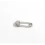 Булавка з фіанітами Maxi Silver 9605 2 см Сріблястий (89605)
