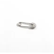 Булавка з фіанітами Maxi Silver 9605 2 см Сріблястий (89605)