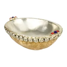 Ритуальна чаша Капала Kailash 17.5x13x6.5 см Сріблясто-коричневий (27933) Ритуальна чаша Капала Kailash 17.5x13x6.5 см Сріблясто-коричневий (27933)