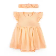 Боді-сукня з пов'язкою для дівчинки Dexter's Peach 68 см Помаранчевий (132345371324)
