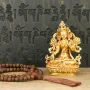 Статуя Kailash Біла Тара 9х6х4 см Золотистий (27765)