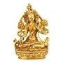 Статуя Kailash Біла Тара 9х6х4 см Золотистий (27765)