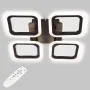 Стельова LED люстра Sunlight 35x35x9 см Чорний (6325/4S BLK)