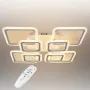 Стельова LED люстра Sunlight 52x9 см Білий (6325/4+4S WHT)