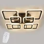 Стельова LED люстра Sunlight 52x9 см Чорний (6325/4+4S BLK)