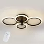 Стельова LED люстра Sunlight 35x49x9 см Чорний (6326/2+2 BLK)
