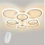Стельова LED люстра Sunlight 58x9 см Білий (6326/4+4 WHT)
