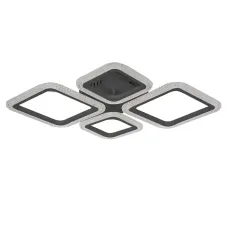 Стельова LED люстра Sunlight 70x53x8 см Чорний (6063/2+2 BLK)