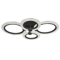 Стельова LED люстра Sunlight 60x8 см Чорний (5805/2+2 BLK)