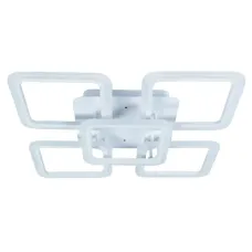 Стельова LED люстра Sunlight 49x49x9 см Білий (6325/4+1S WHT)