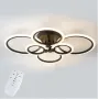 Стельова LED люстра Sunlight 67x49x12 см Чорний (6326/2+2+2 BLK)