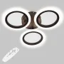 Стельова LED люстра Sunlight 36x36x6 см Чорний (6326/3S BLK)