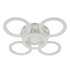 Стельова LED люстра Sunlight 44x44x9 см Білий (6326/4+1S WHT)
