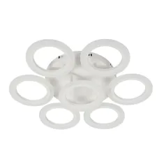 Стельова LED люстра Sunlight 49x49x9 см Білий (6326/6+1S WHT)