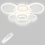 Стельова LED люстра Sunlight 58x58x12 см Білий (6326/3+4 WHT)