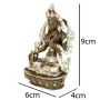 Статуя Kailash Біла Тара 9х6х4 см Коричнево-сріблястий (23890)
