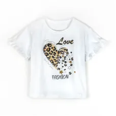 Футболка для дівчинки Dexter's Leo Love Fashion 134 см Білий (132364371402)