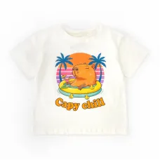 Футболка дитяча Dexter's Capybara Chill 116 см Молочний (132372971420)