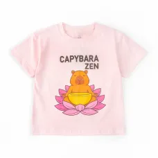 Футболка для дівчинки Dexter's Capybara Zen 116 см Рожевий (132373771422)