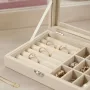 Шкатулка-органайзер для украшений No Brand 20x15x5 см Бежевый (SHKSKL-BGE-1434)