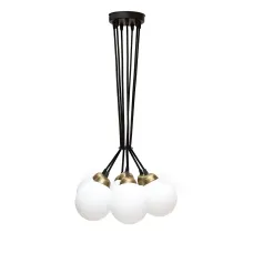 Люстра підвісна MSK Electric Luna Е27 PL 202611-7R BK 1100 мм Чорний (622667)