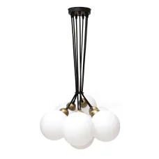 Люстра подвесная MSK Electric Luna Е27 d-150mm NL 202612-7R BK 1100 мм Черный (622746)