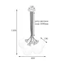 Светильник подвесной MSK Electric Luna d-150mm Е27 PL 202612-5R BK 400x1100 мм Черно-бронзовый (622752)