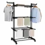 Сушилка для белья No Brand Tiers Garment rack 173.5x70x60 см Черный (M1055)