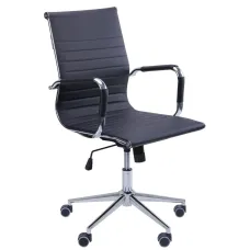Крісло AMF Slim LB Хром Tilt Неаполь-20 Чорний (236374) Крісло AMF Slim LB Хром Tilt Неаполь-20 Чорний (236374)