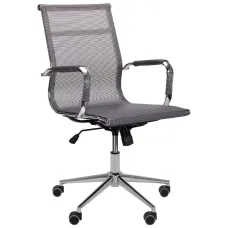 Крісло AMF Slim Net LB Хром Tilt Сірий (236373) Крісло AMF Slim Net LB Хром Tilt Сірий (236373)