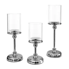 Комплект свічників Lesko 0019 3 шт Silver (14542-96554) Комплект свічників Lesko 0019 3 шт Silver (14542-96554)