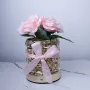 Настільна лампа Lesko Rose Crystal YW-MGYZSJP у вигляді букета троянд 3 Вт Рожевий (14479-96566)