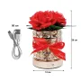 Настольная лампа Lesko Rose Crystal YW-MGYZSJP в виде букета роз 3 Вт Красный (914479-96565)