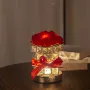 Настільна лампа LED нічник Lesko Rose Crystal YW-HP-MGMFP Червоний (14478-96607)