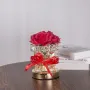 Настільна лампа LED нічник Lesko Rose Crystal YW-HP-MGMFP Червоний (14478-96607)