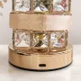 Настільна лампа LED нічник Lesko Rose Crystal YW-HP-MGMFP Champagne (14478-96605)
