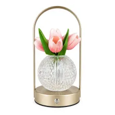 Настільна лампа LED світильник нічник Lesko Tulips Crystal ZBTSYJX0417 Рожевий (14481-96613) Настільна лампа LED світильник нічник Lesko Tulips Crystal ZBTSYJX0417 Рожевий (14481-96613)