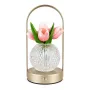 Настільна лампа LED світильник нічник Lesko Tulips Crystal ZBTSYJX0417 Рожевий (14481-96613)