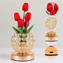 Настільна лампа нічник Lesko Tulips Crystal SJP0723002 Червоний (14482-96608)