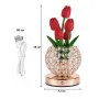 Настільна лампа нічник Lesko Tulips Crystal SJP0723002 Червоний (14482-96608)